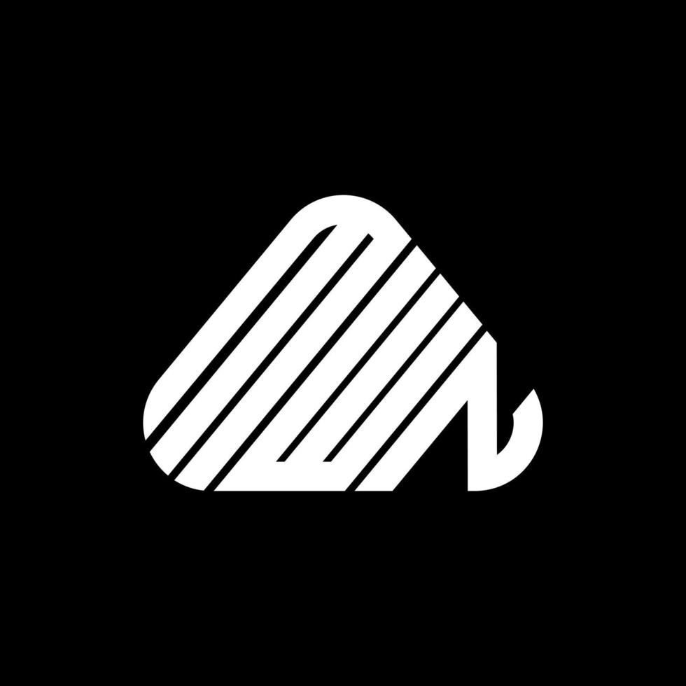 design criativo do logotipo da carta mwn com gráfico vetorial, logotipo simples e moderno da mwn. vetor
