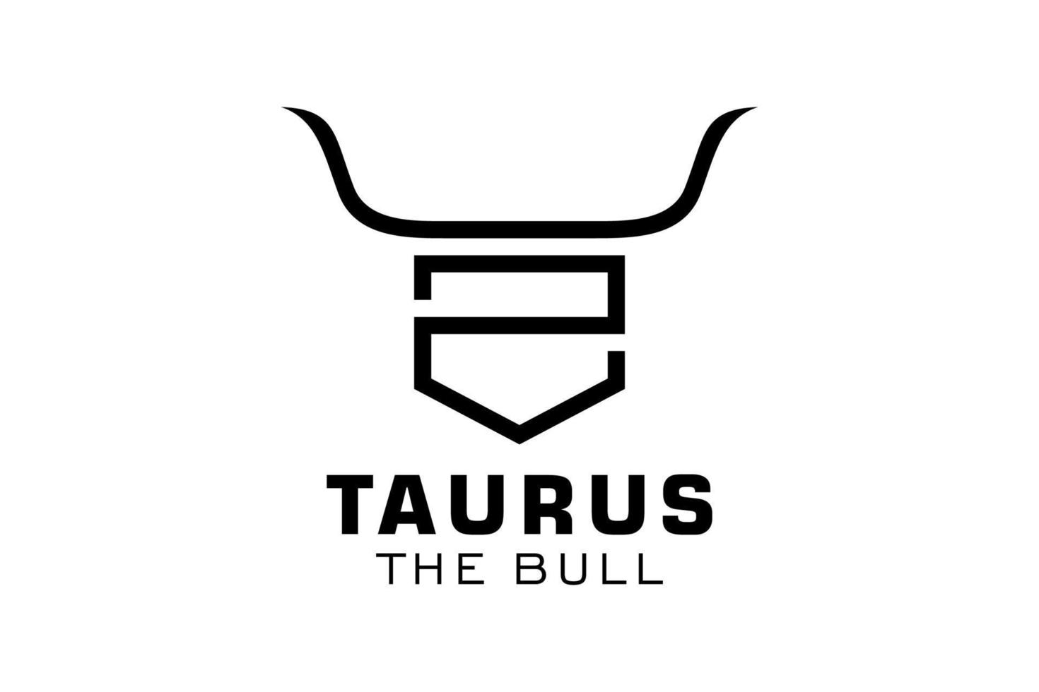 logotipo da letra z, logotipo do touro, logotipo da cabeça do touro, elemento de modelo de design do logotipo do monograma vetor