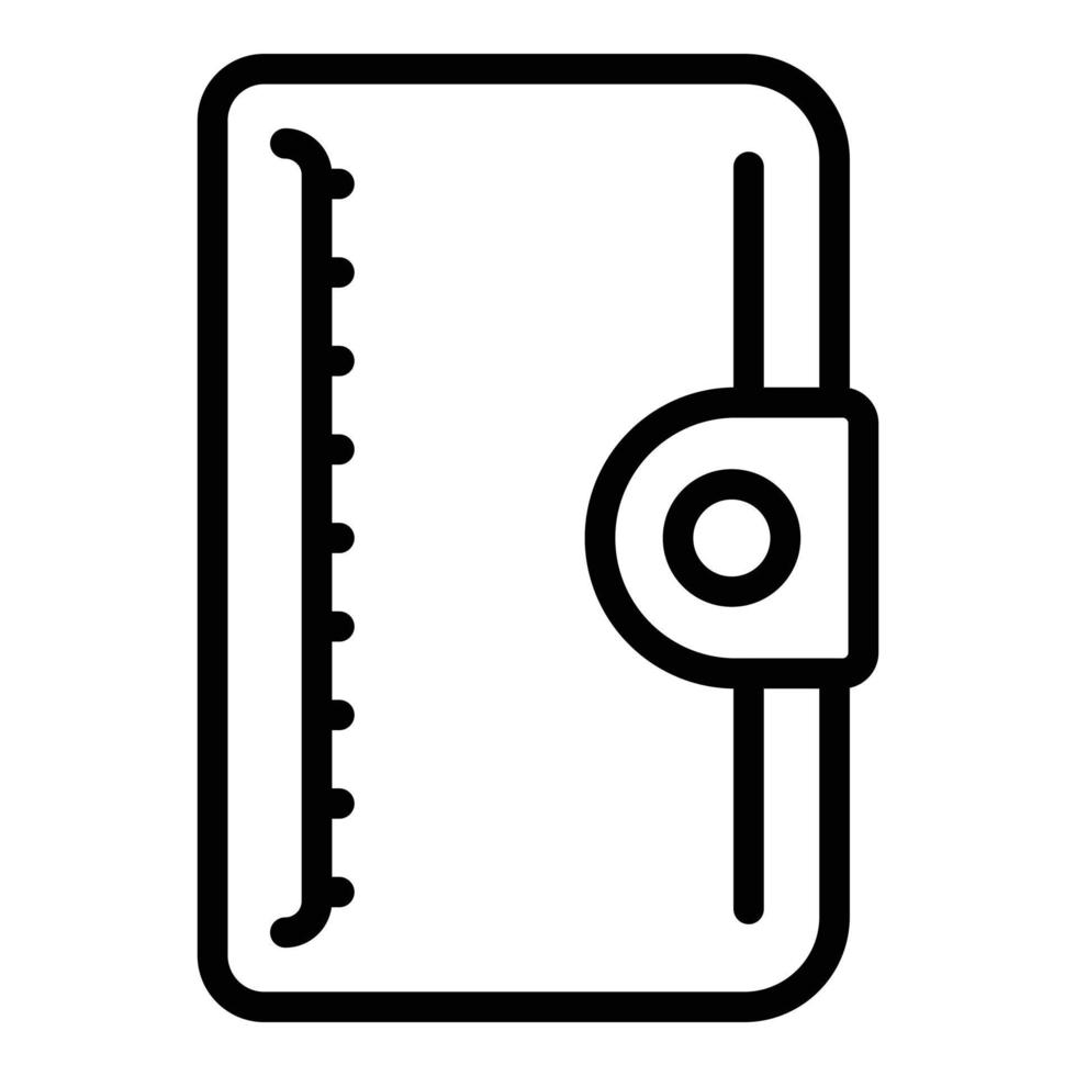 vetor de contorno de ícone de caixa de telefone de couro. capa de smartphone