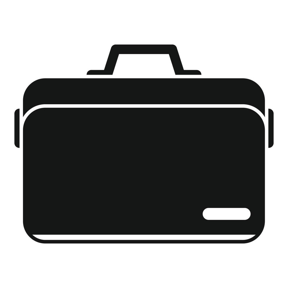 vetor simples de ícone de maleta de laptop. mala de viagem