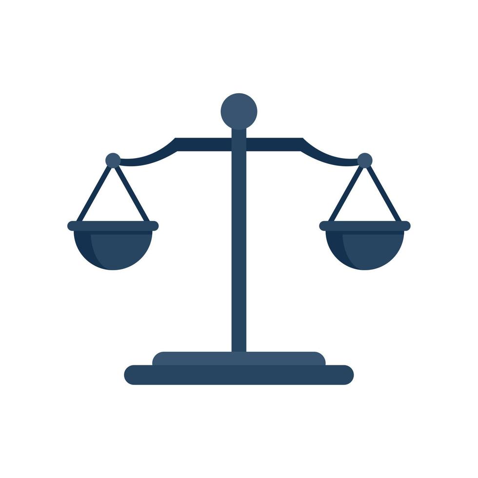 ícone de equilíbrio de juiz vetor plano isolado