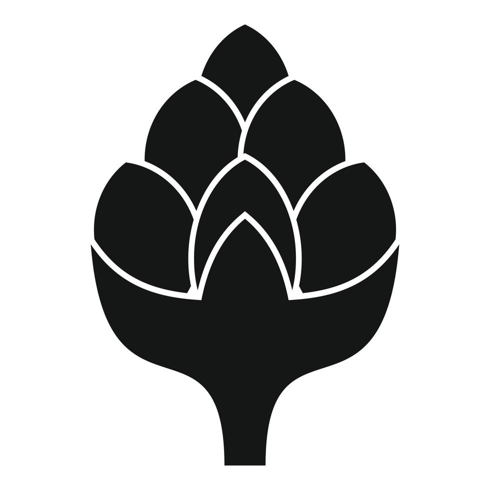 vetor simples de ícone de alcachofra de folha. planta de alimentos