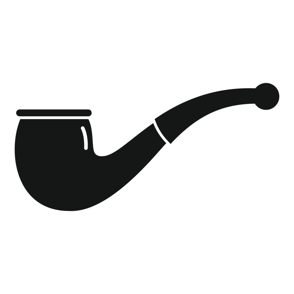 vetor simples do ícone do cachimbo de fumaça do detetive. tabaco velho