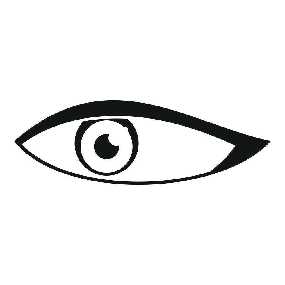 vetor simples do ícone do olho da pestana. vista de vista