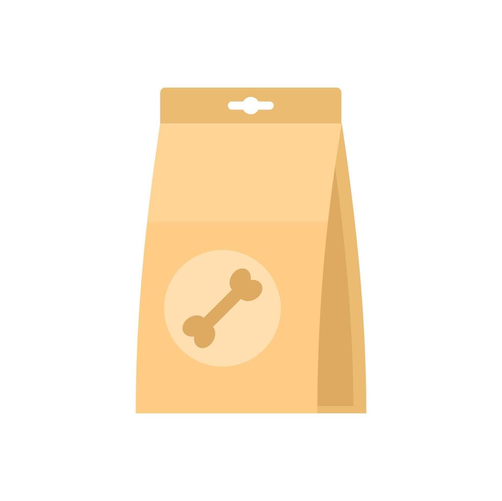 ícone do pacote de comida de cachorro vetor plano isolado