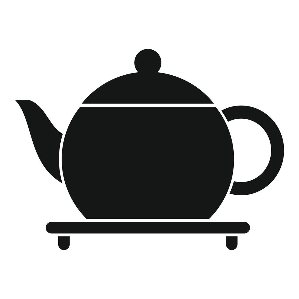 vetor simples do ícone do pote de chá do japão. bebida quente