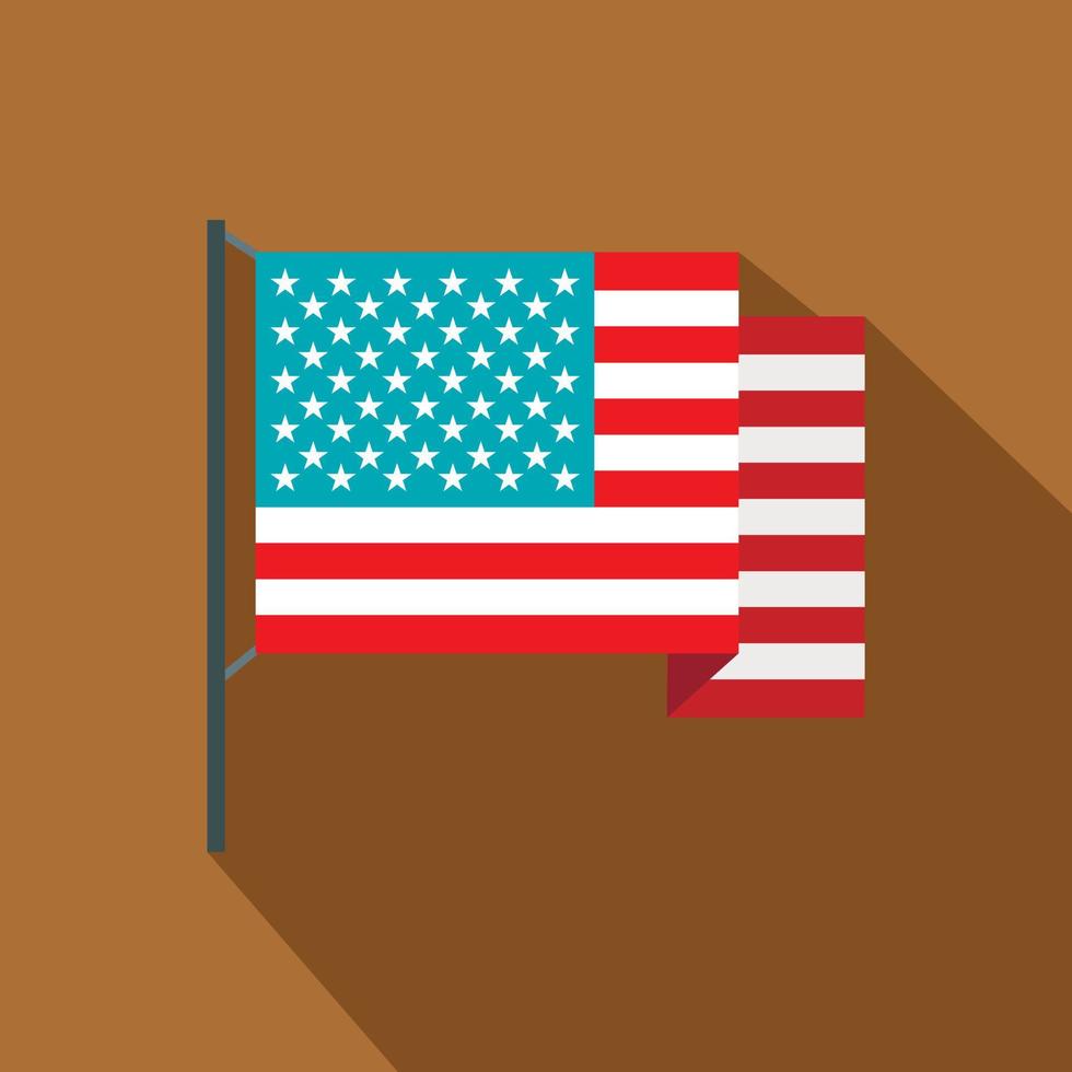 ícone da bandeira americana, estilo simples vetor