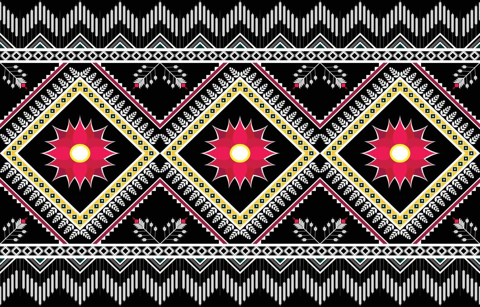 padrão de ikat geométrico étnico abstrato. oriental afro-americano mexicano asteca motivo têxtil e elementos vetoriais de padrão boêmio. projetado para plano de fundo, papel de parede, padrão de impressão .vector ikat. vetor