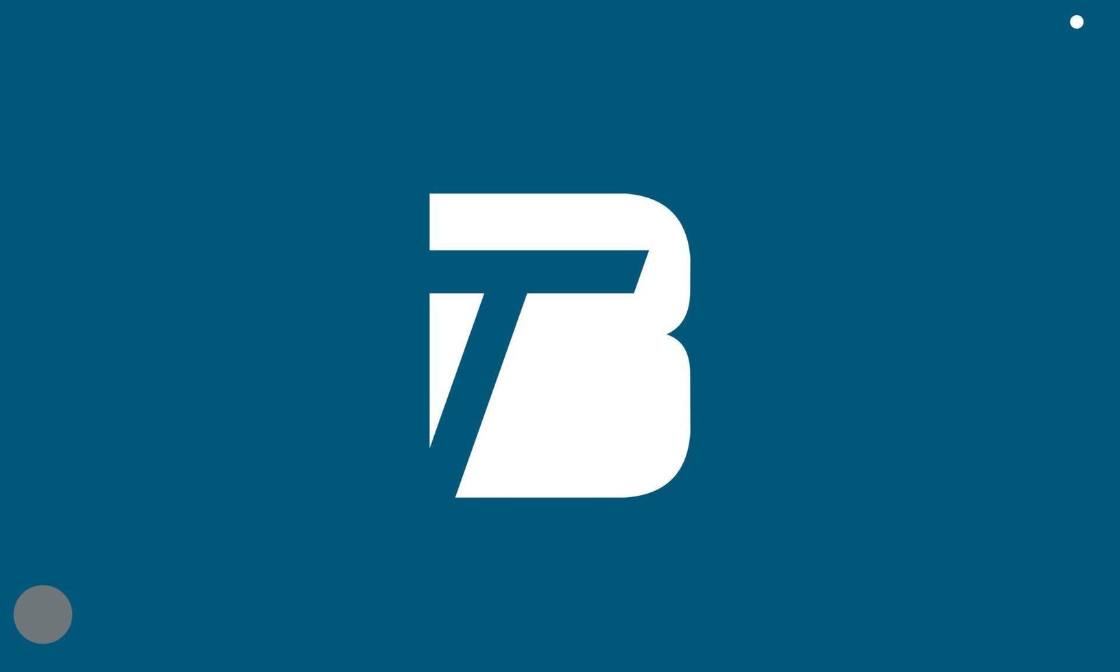 letras do alfabeto iniciais monograma logotipo tb, bt, t e b vetor