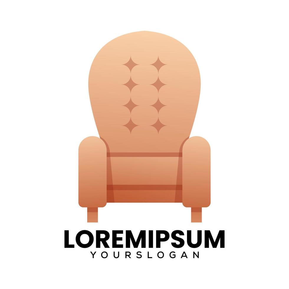 vetor de design de logotipo de sofá
