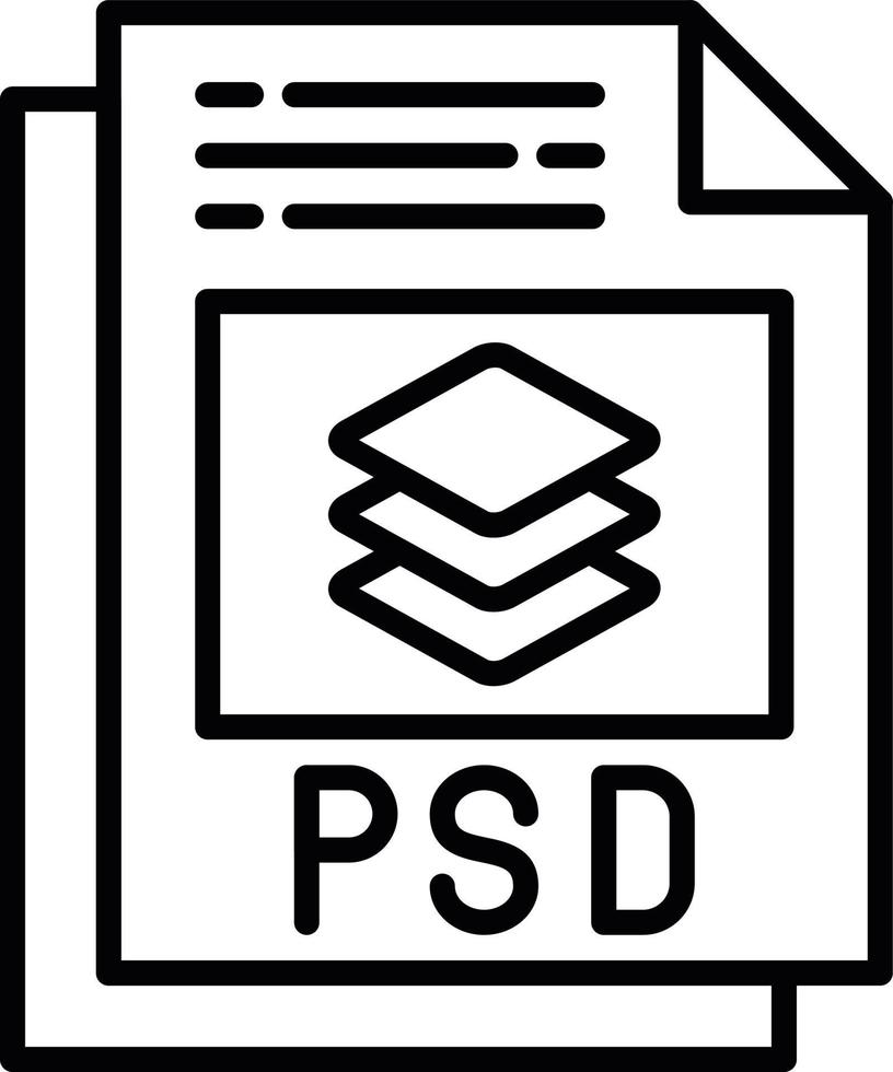 design de ícone criativo de arquivo psd vetor