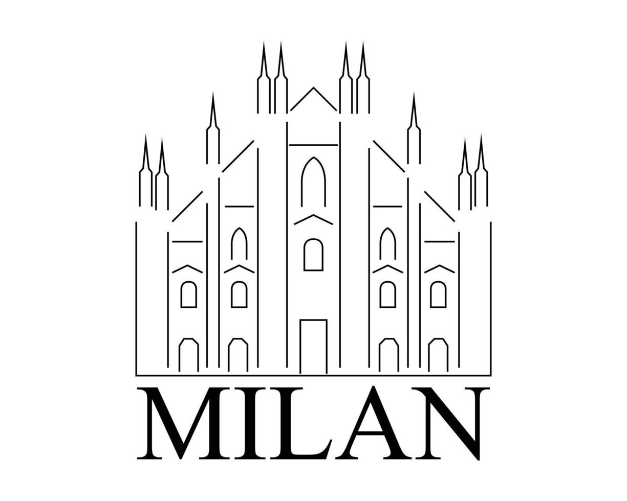 vetor do logotipo da catedral de milão