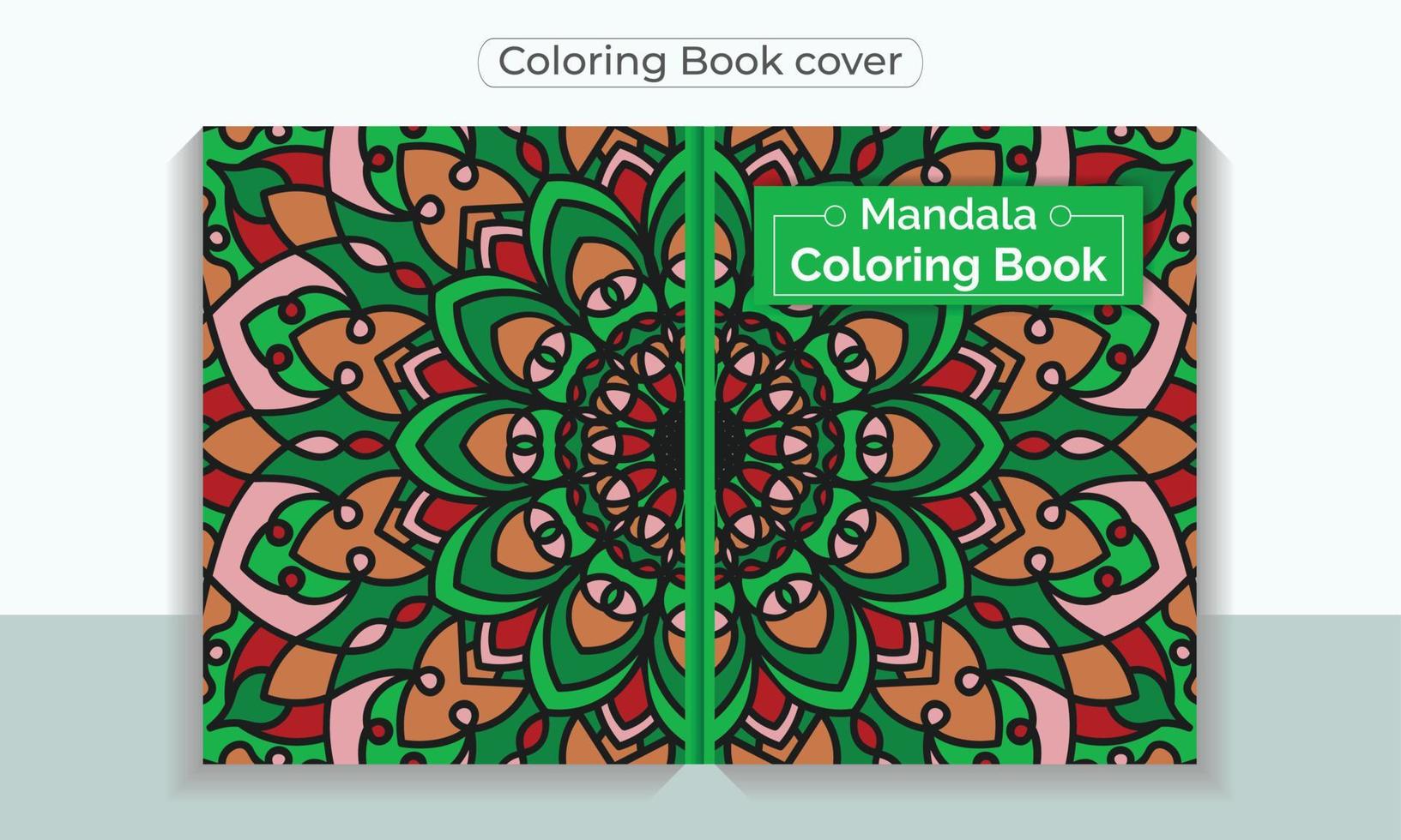 capa de livro de colorir para adultos e pronto para imprimir vetor