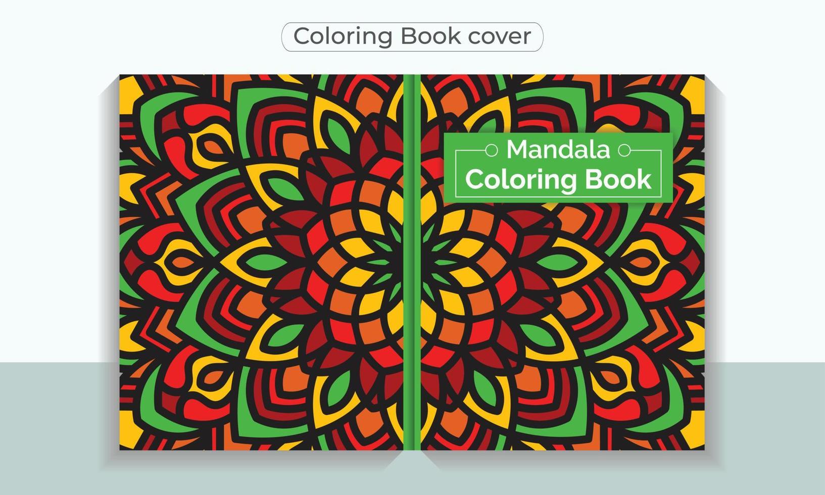 capa de livro de colorir para adultos e pronto para imprimir vetor