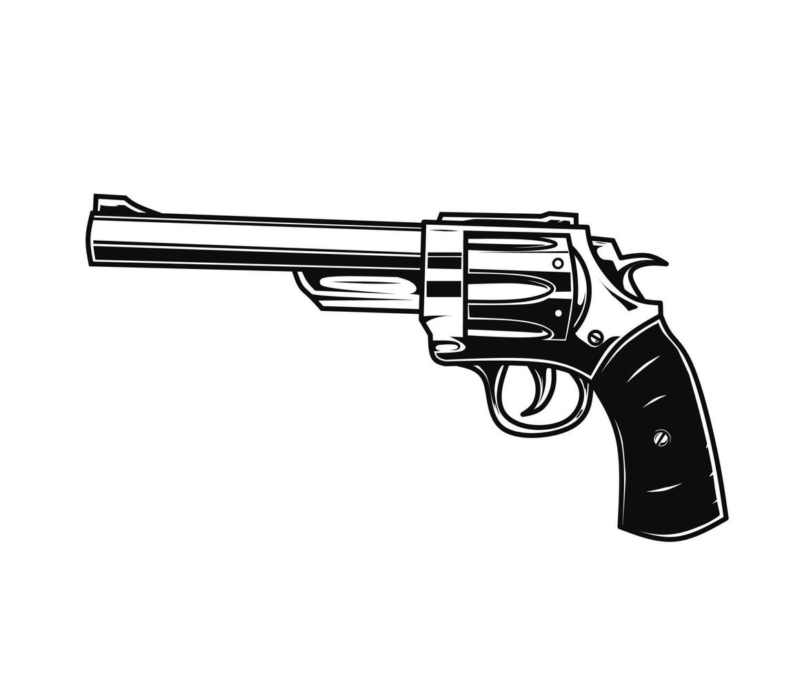 ilustração vetorial revólver revólver vetor