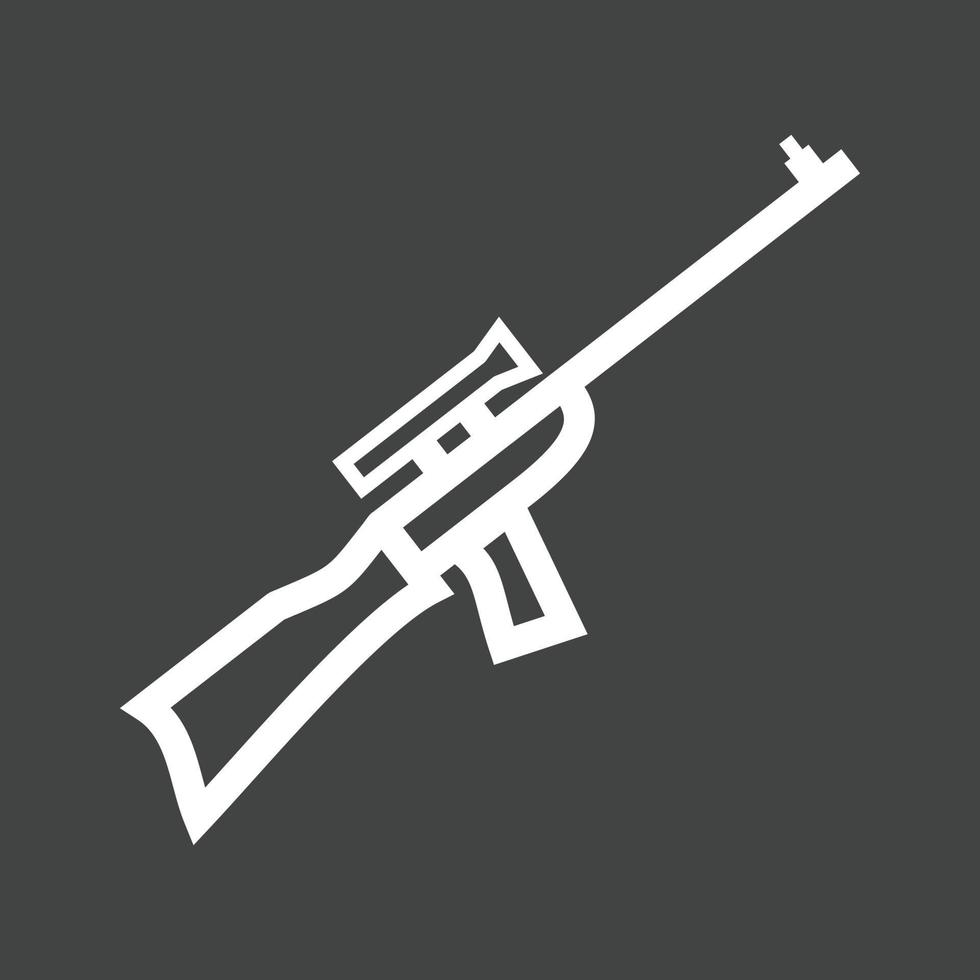 linha de sniper ícone invertido vetor