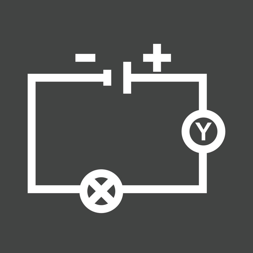 ícone invertido de linha de circuito vetor