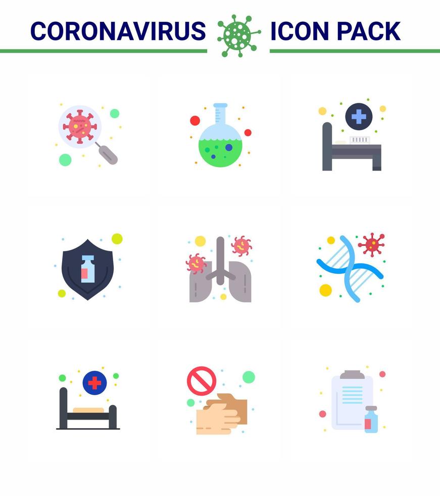 25 ícones de emergência de coronavírus design azul, como proteção de laboratório de vacina de garrafa sala médica coronavírus viral 2019nov elementos de design de vetor de doença