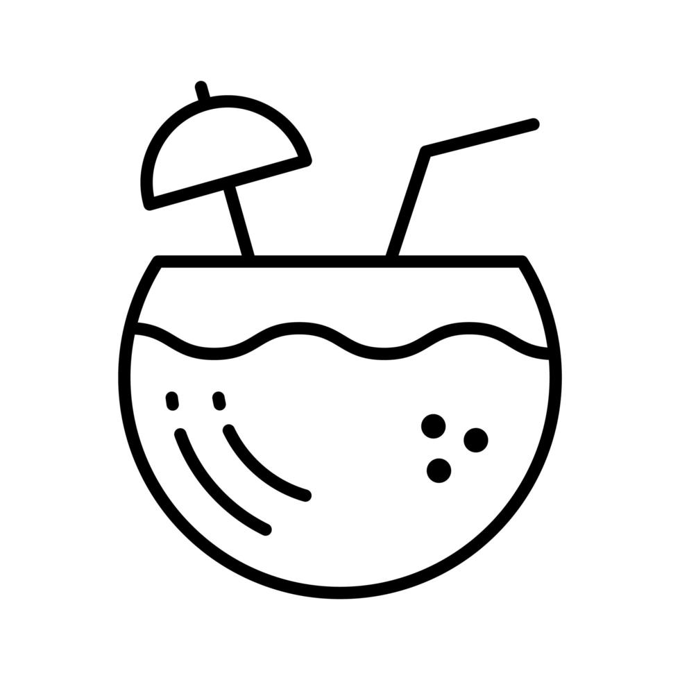 ícone de bebida de coco vetor
