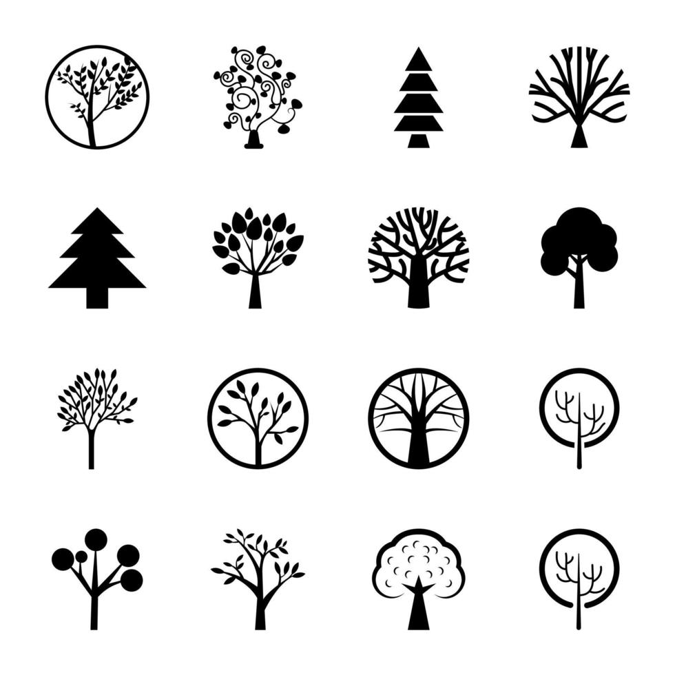 coleção de ícones de glifo de ecologia vetor