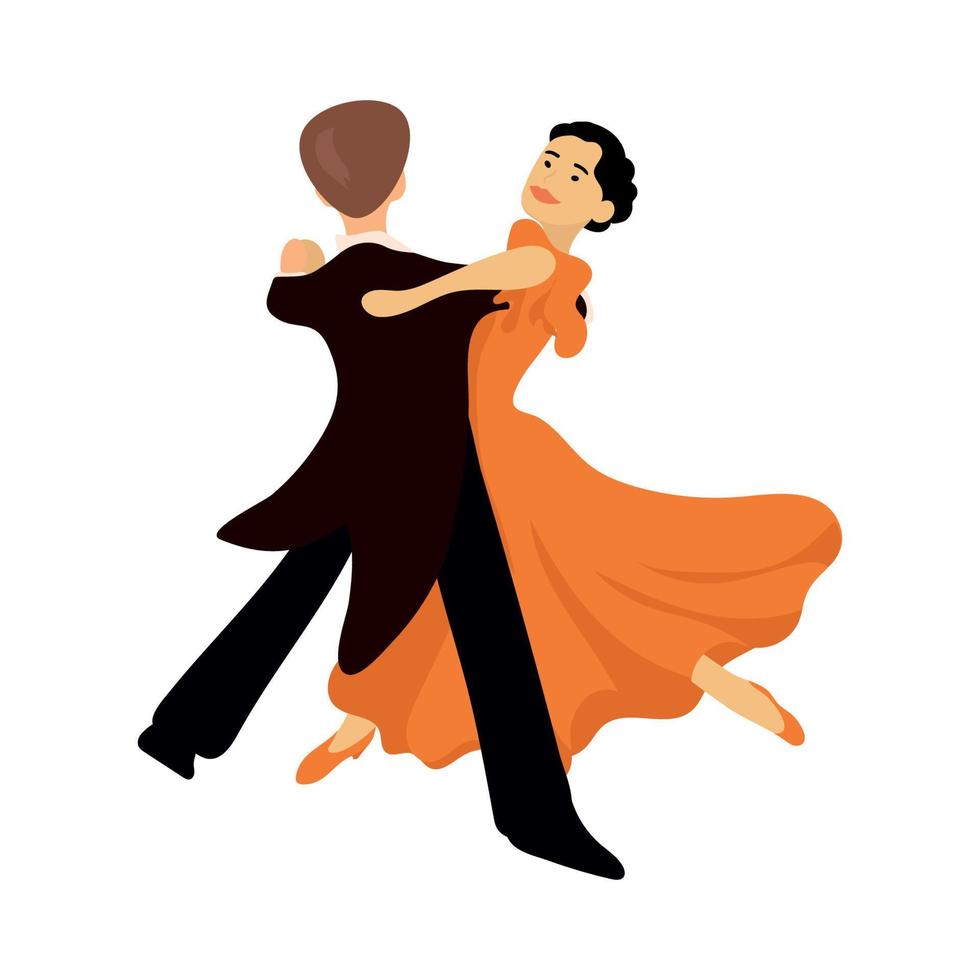 ilustração de dança de casal vetor