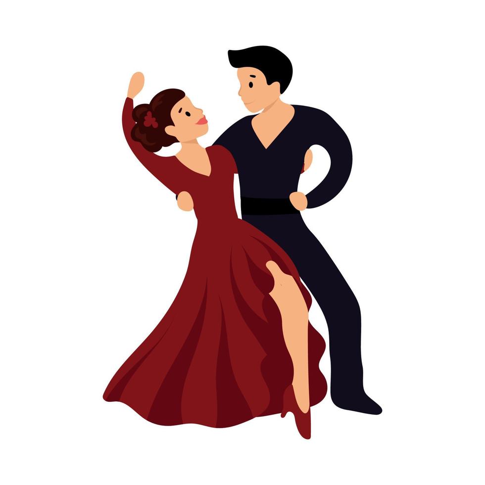 ilustração de dança de casal vetor