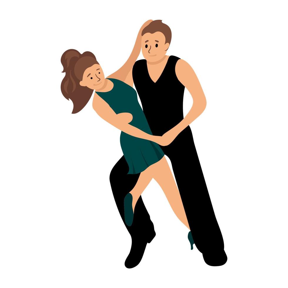 ilustração de dança de casal vetor