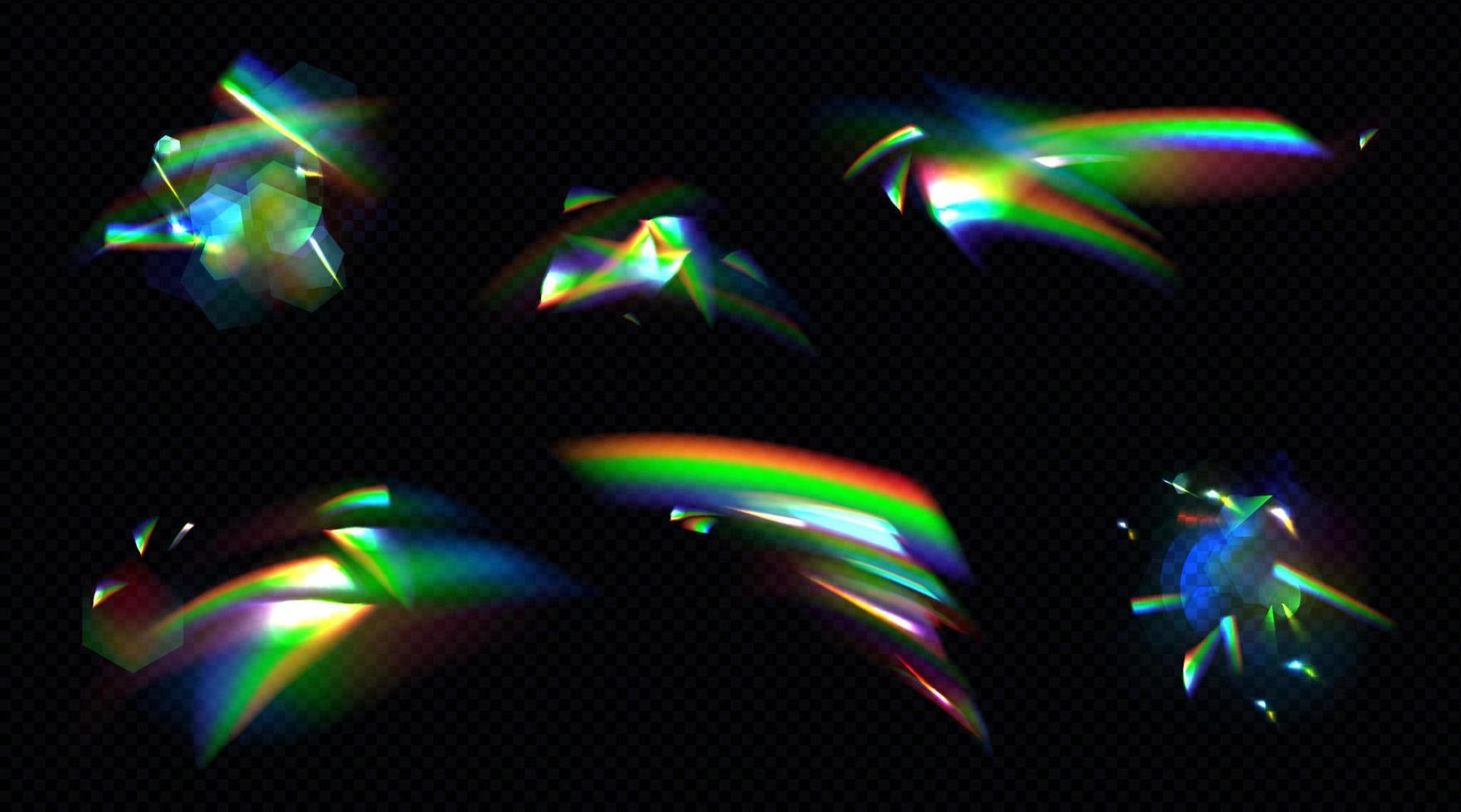 luz de cristal do arco-íris, lente de reflexão de reflexo de prisma vetor