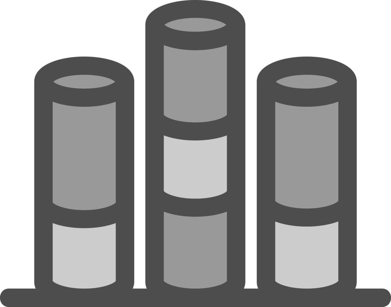 design de ícone vetorial de barras cilíndricas vetor