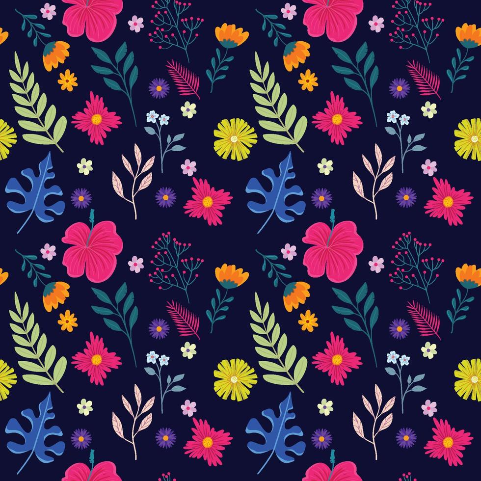 fundo de padrão floral perfeito vetor