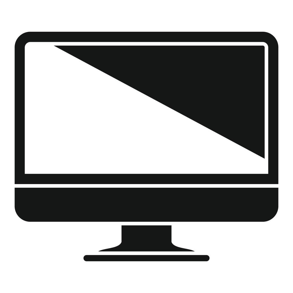 vetor simples de ícone de monitor responsivo. tela de computador