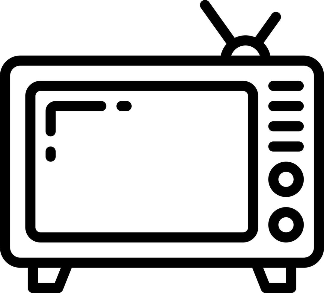 ícone de linha para televisão vetor