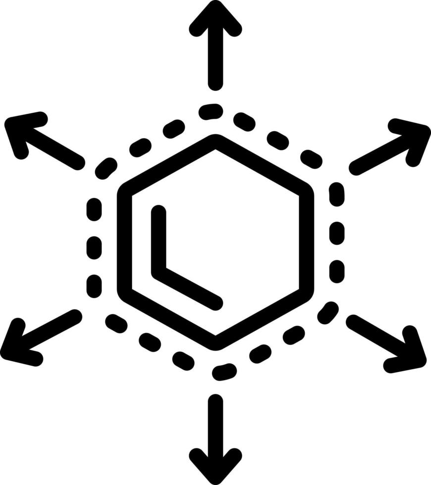 ícone de linha para expandir vetor