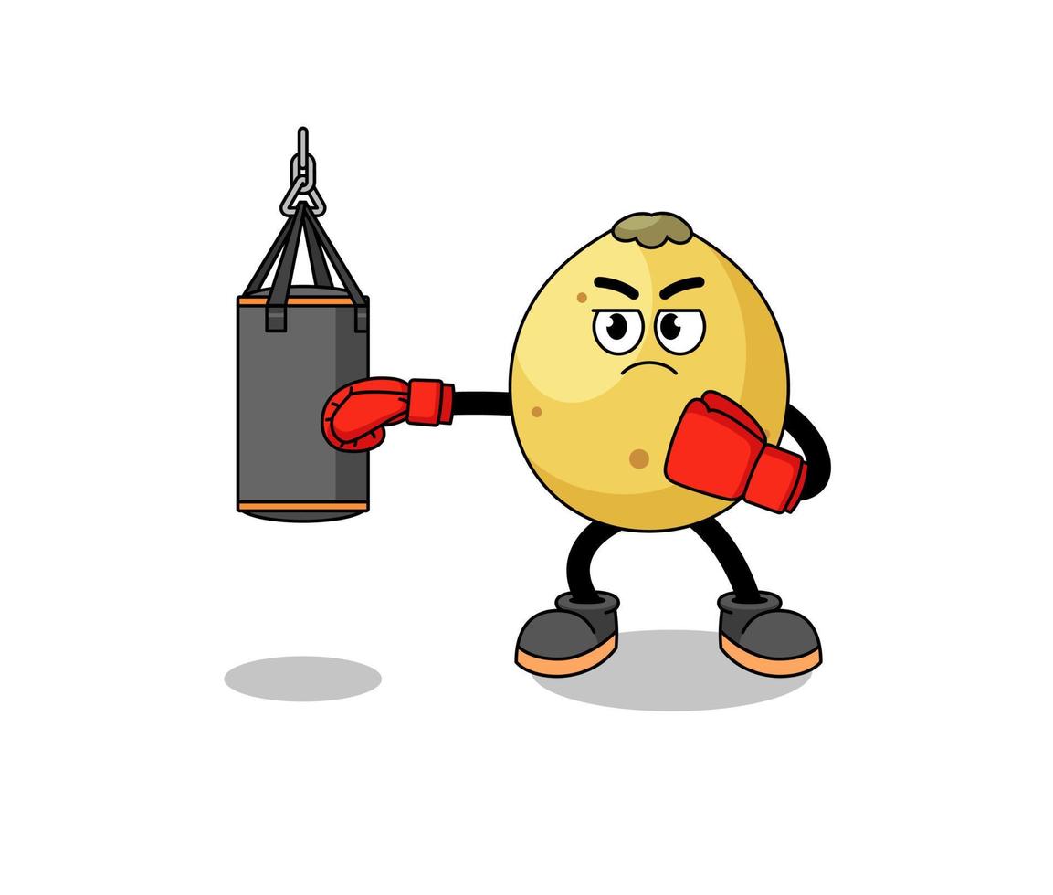 ilustração do boxeador langsat vetor