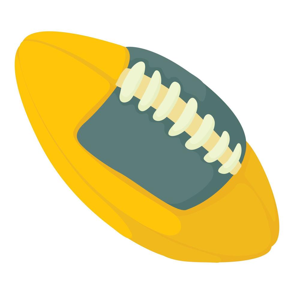ícone da bola de rugby, estilo cartoon vetor