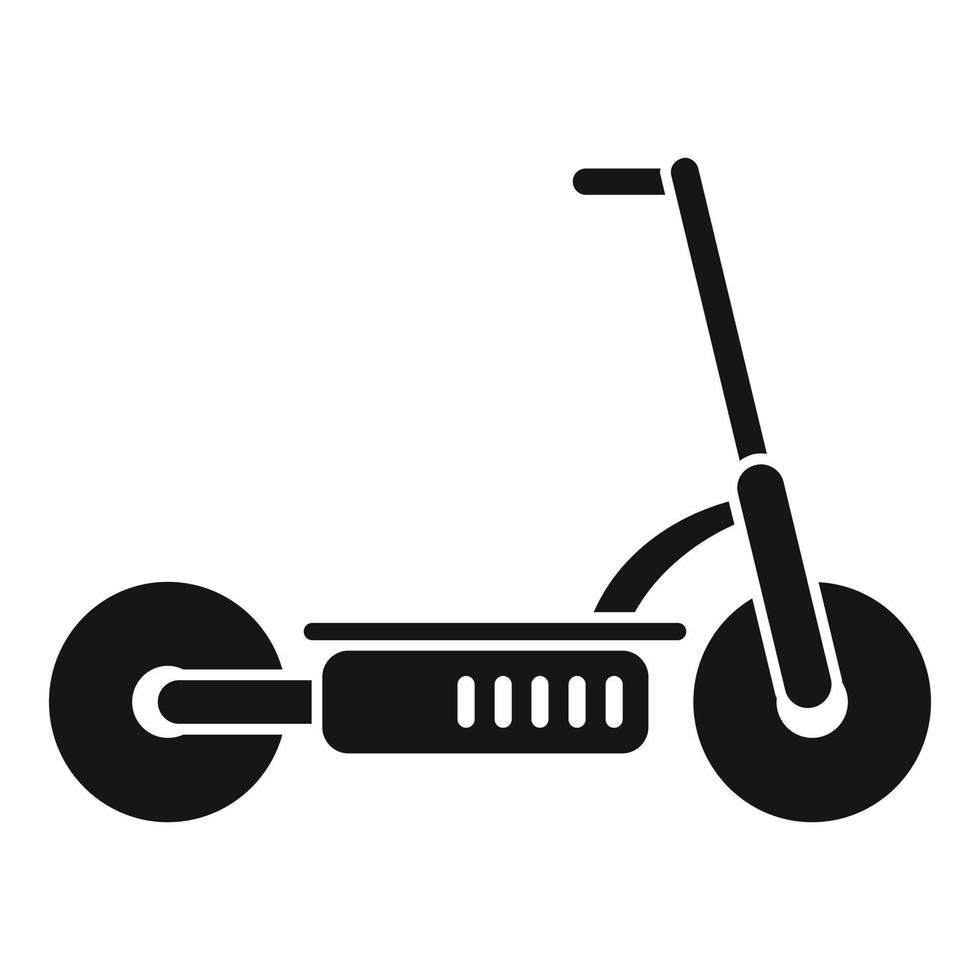 vetor simples de ícone de bateria de scooter elétrico. chutar bicicleta