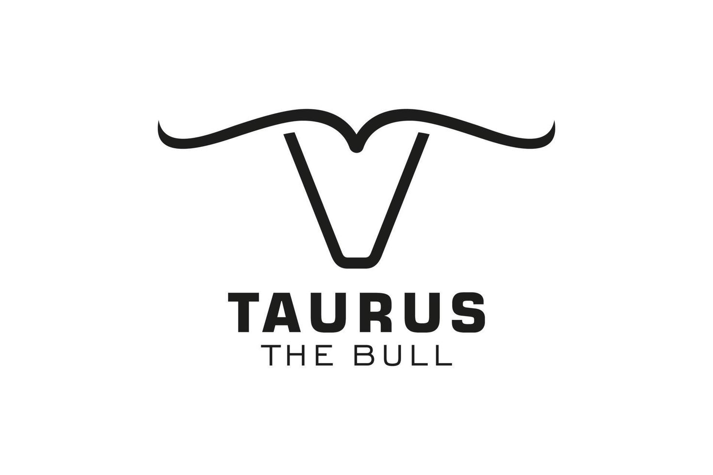 logotipo da letra u, logotipo do touro, logotipo da cabeça do touro, elemento de modelo de design do logotipo do monograma vetor