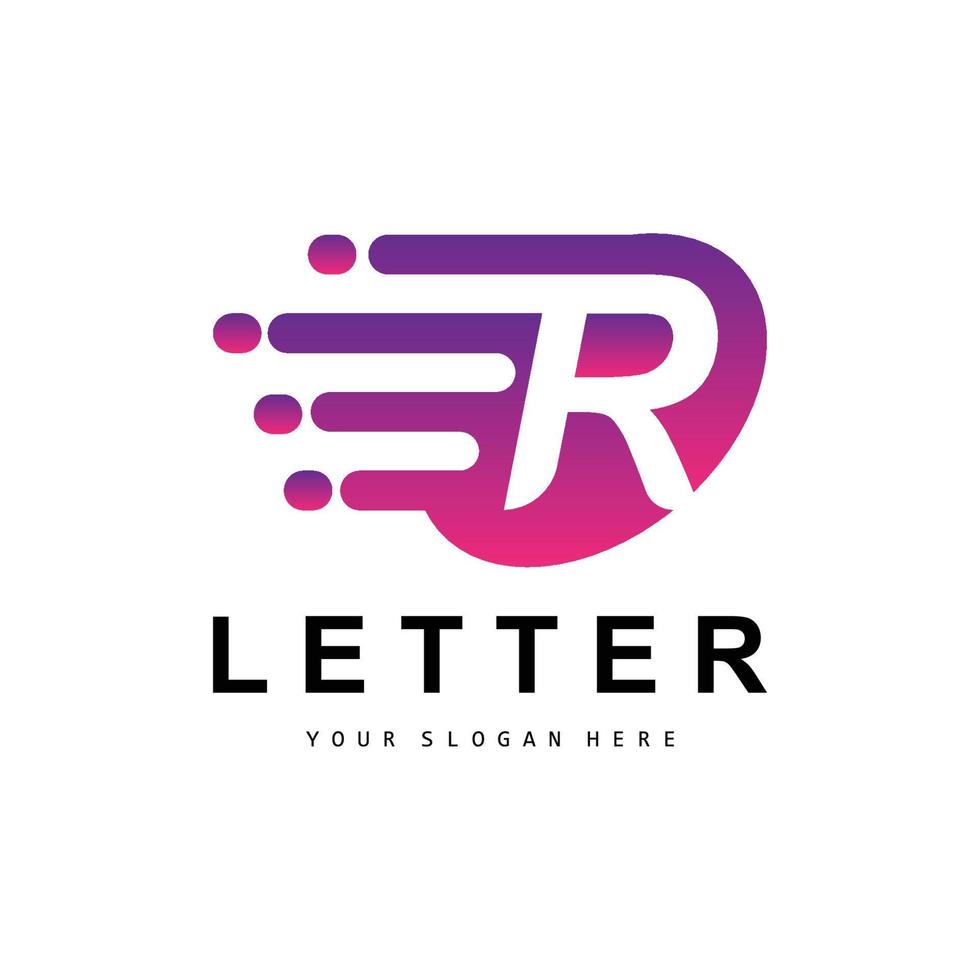 logotipo da letra r, símbolo do alfabeto vetorial, design para logotipos de marcas com letra inicial vetor