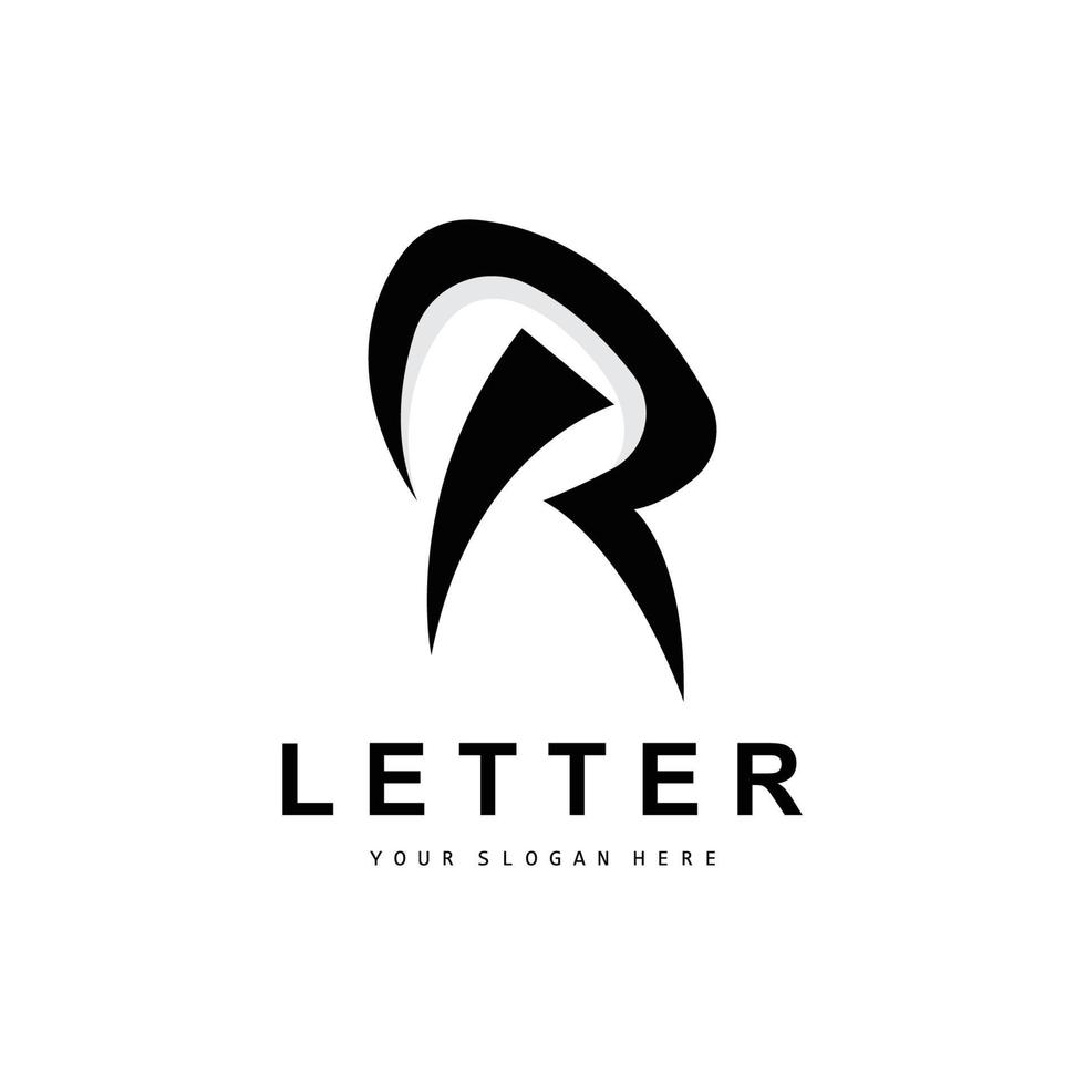 logotipo da letra r, símbolo do alfabeto vetorial, design para logotipos de marcas com letra inicial vetor