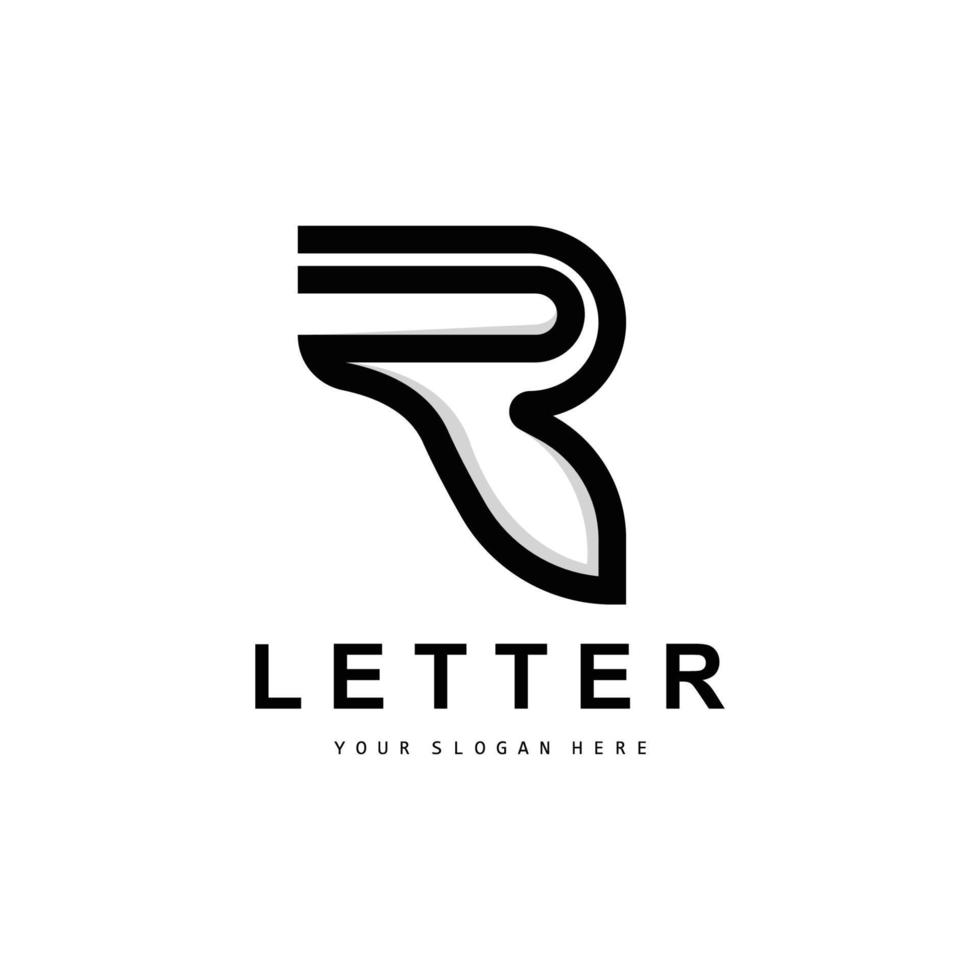 logotipo da letra r, símbolo do alfabeto vetorial, design para logotipos de marcas com letra inicial vetor