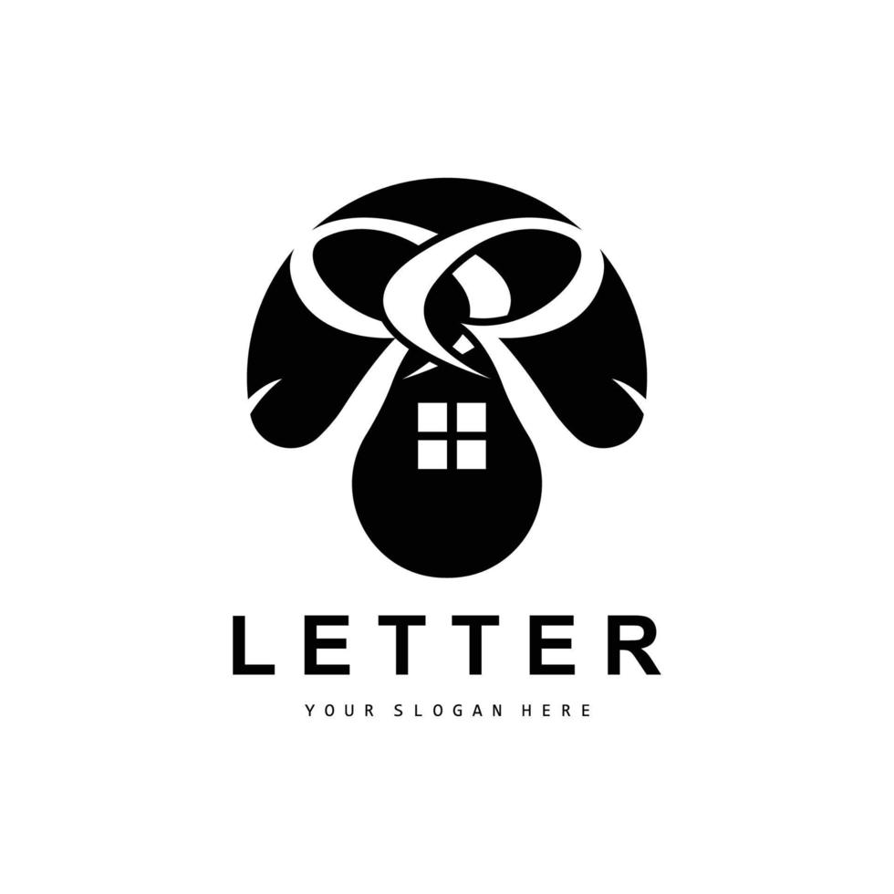 logotipo da letra r, símbolo do alfabeto vetorial, design para logotipos de marcas com letra inicial vetor