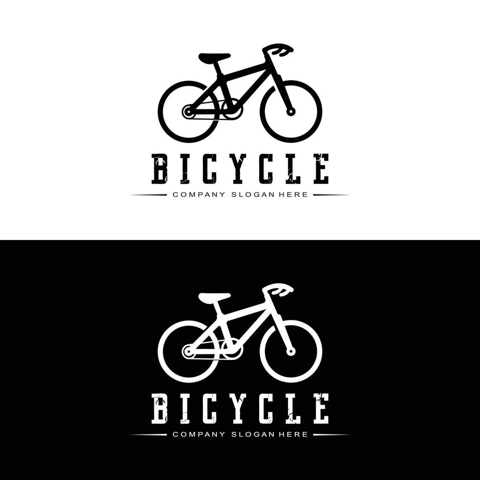 logotipo de bicicleta, vetor de veículo casual, design adequado para lojas de bicicletas, ramos esportivos, bicicletas de montanha e bicicletas infantis