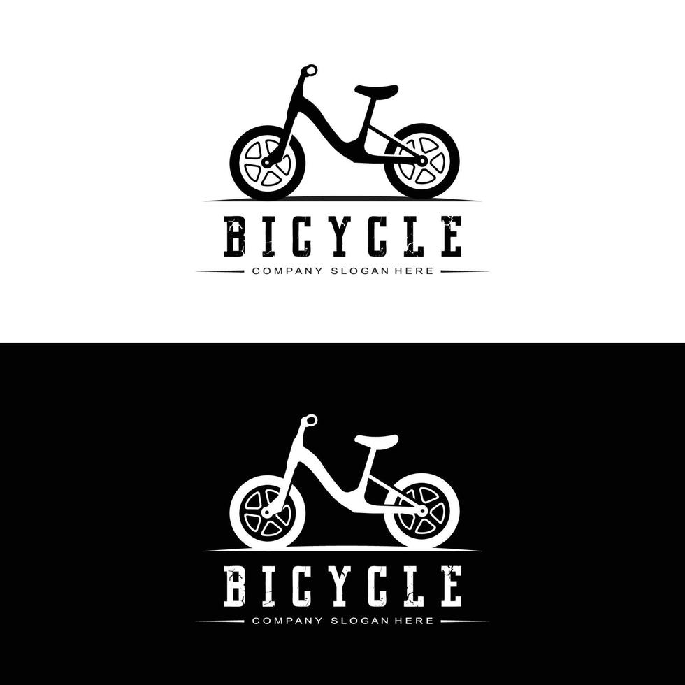 logotipo de bicicleta, vetor de veículo casual, design adequado para lojas de bicicletas, ramos esportivos, bicicletas de montanha e bicicletas infantis