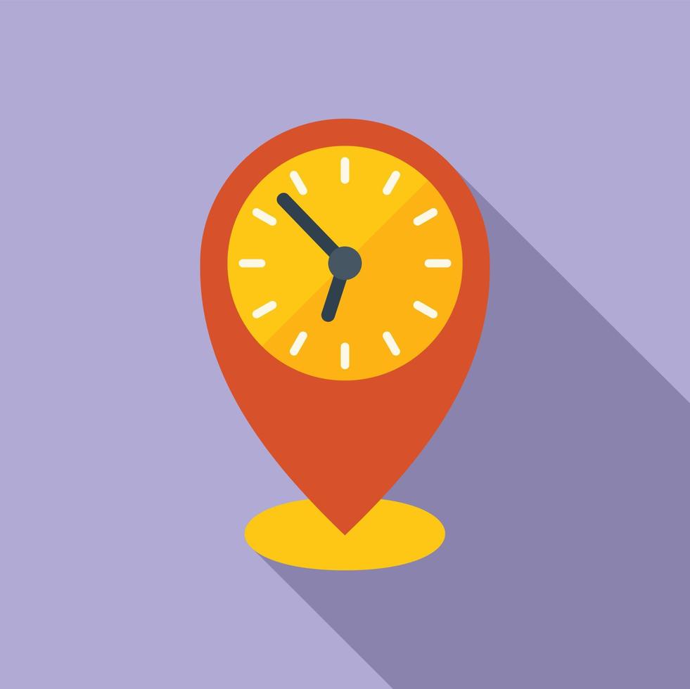 vetor plano de ícone de localização de hora de trabalho. pessoas flexíveis