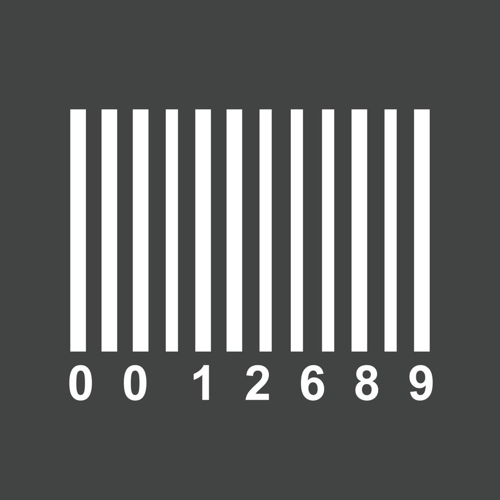 ícone invertido de linha de código de barras vetor
