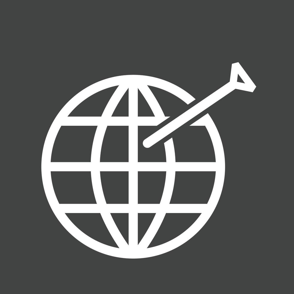 ícone invertido da linha de segmentação geográfica vetor
