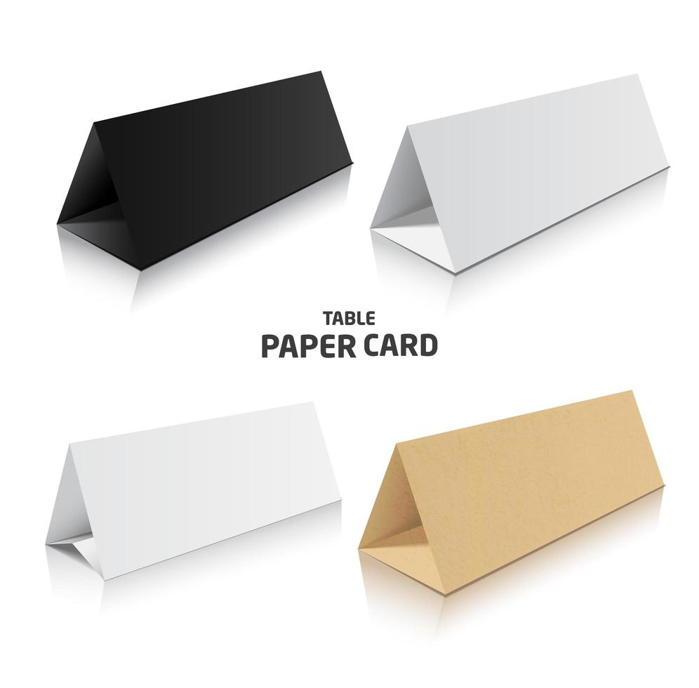maquetes de brochura de papel em branco com três dobras vetor