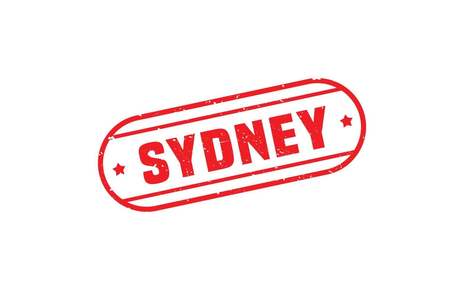 carimbo de borracha sydney austrália com estilo grunge em fundo branco vetor