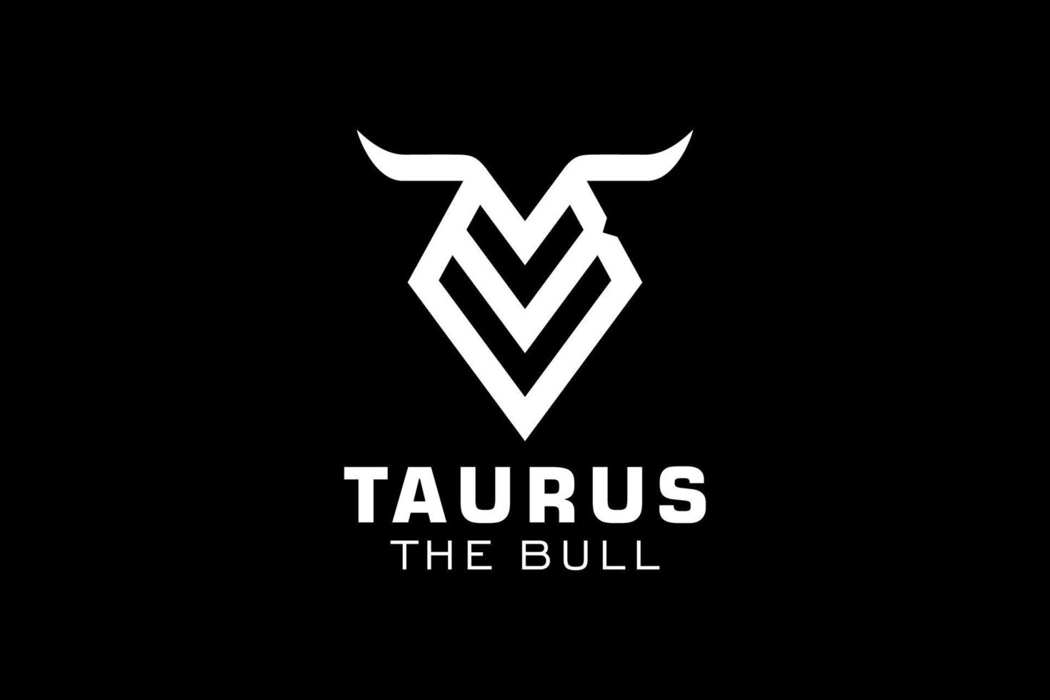 logotipo da letra b, logotipo do touro, logotipo da cabeça do touro, elemento de modelo de design do logotipo do monograma vetor