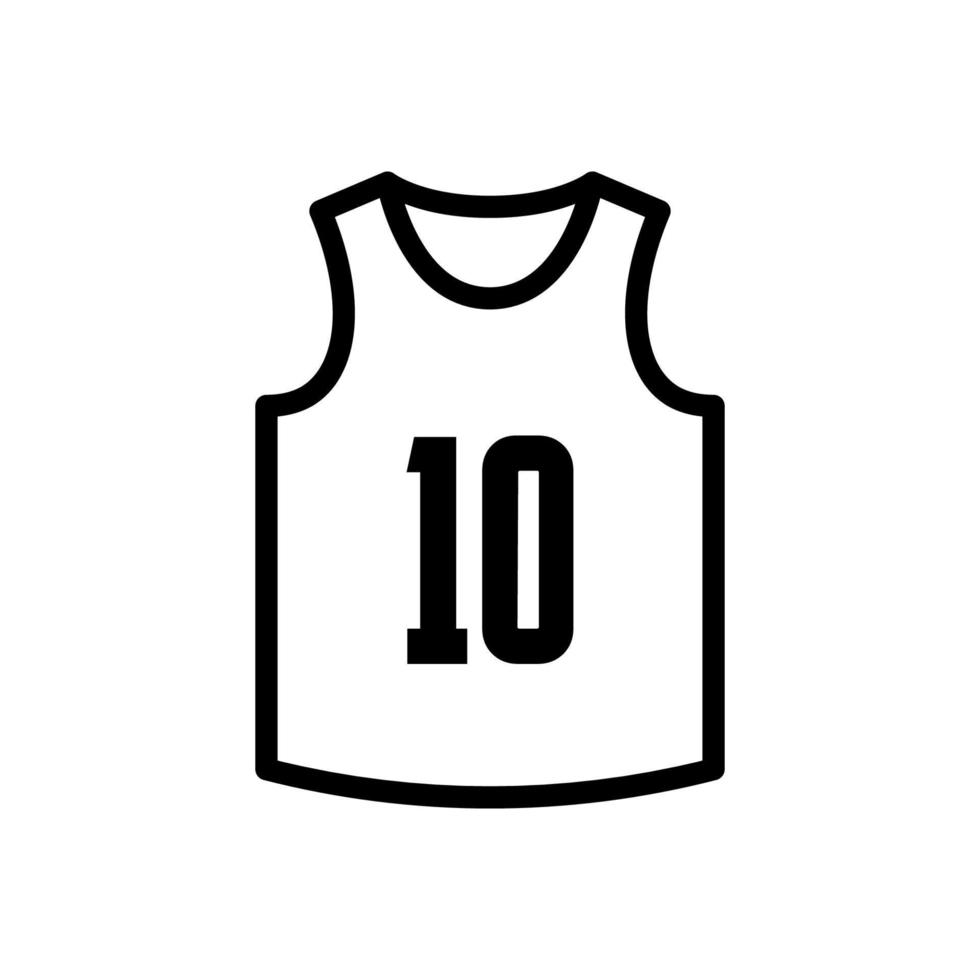 ícone de camisa de basquete isolado vetor